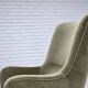 1970s, Danish highback armchair, green furniture velour.