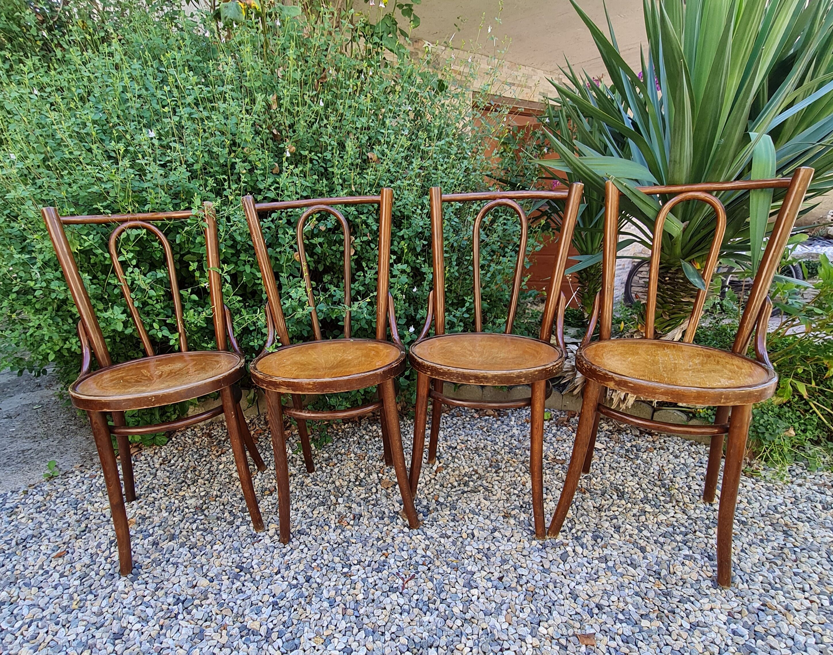 4 bistro chairs from the 30s art nouveau