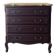 Commode style Louis Xv rénovée - plateau bois naturel et teinte profonde