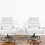 Paire de fauteuils pivotants de Up Zavody, Tchécoslovaquie, années 1970
