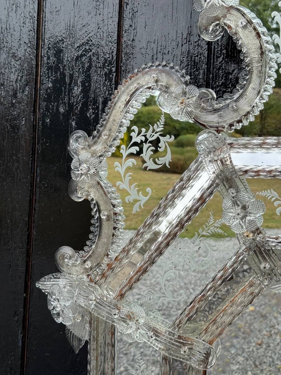 Venetian Murano glass mirror, circa 1930