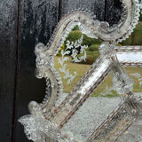 Miroir vénitien en verre de Murano, vers 1930