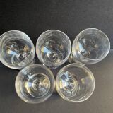 5 Crystal wine glasses – Hollow ball base