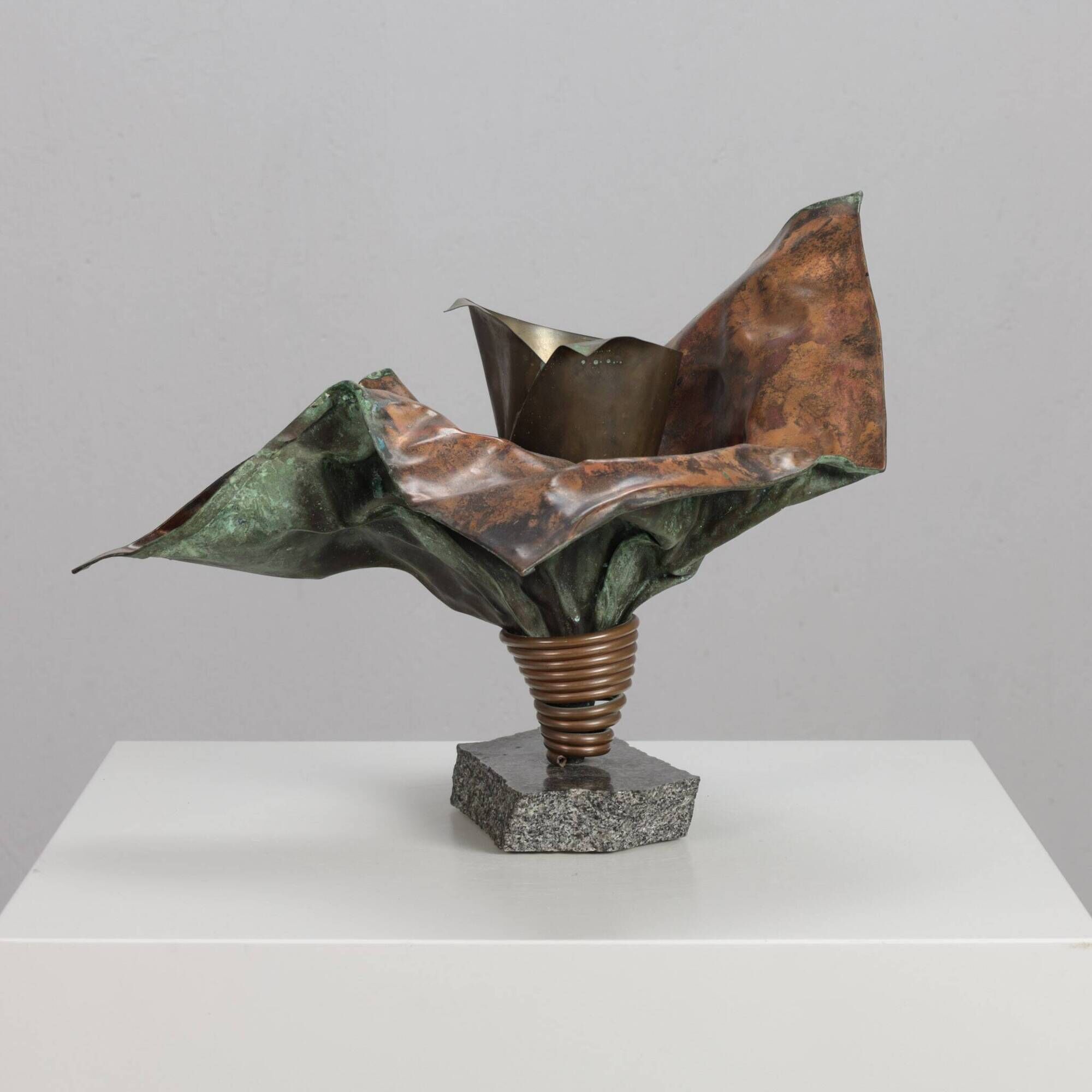 Sculptural copper vase by Bart van Bekhoven, Netherlands, 1980s