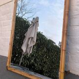 Miroir en rotin 1960