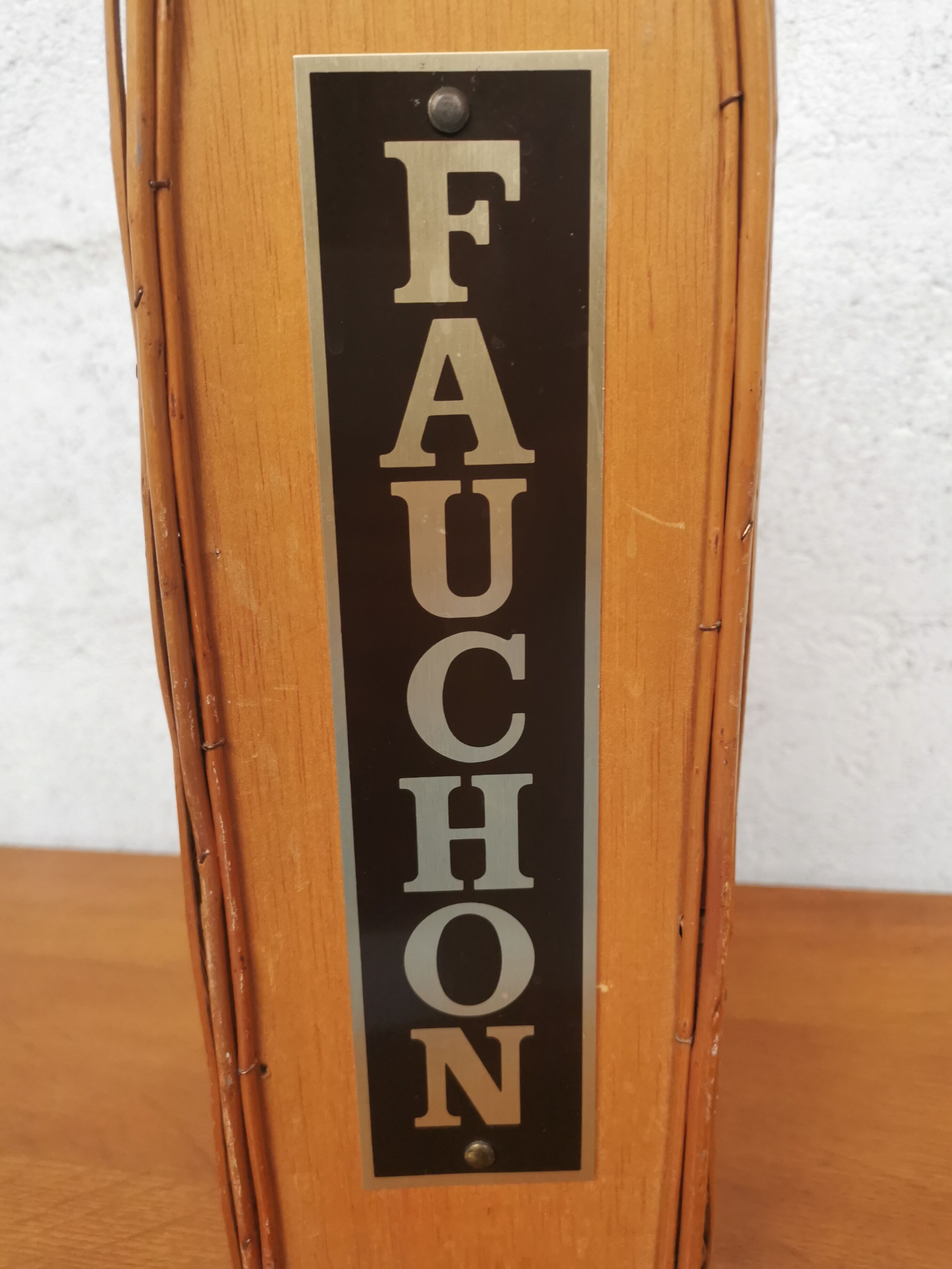 Wicker bottle basket 'Fauchon'