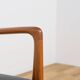 Fauteuil vintage en teck et cuir, Danemark, 1960