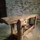Ancient French oak table | Rustic console | 19th century