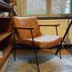 Fauteuil avec accoudoirs en bois