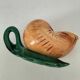 Pair of snail-shaped bowls and their leaf-shaped saucers – 1950s-1960s