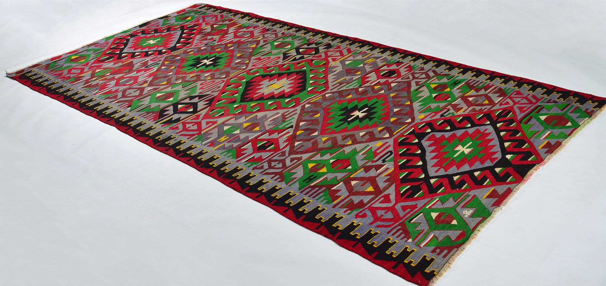 Anatolian handmade kilim rug 326 cm x 172 cm