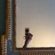 Old large Louis XVI style wall mirror