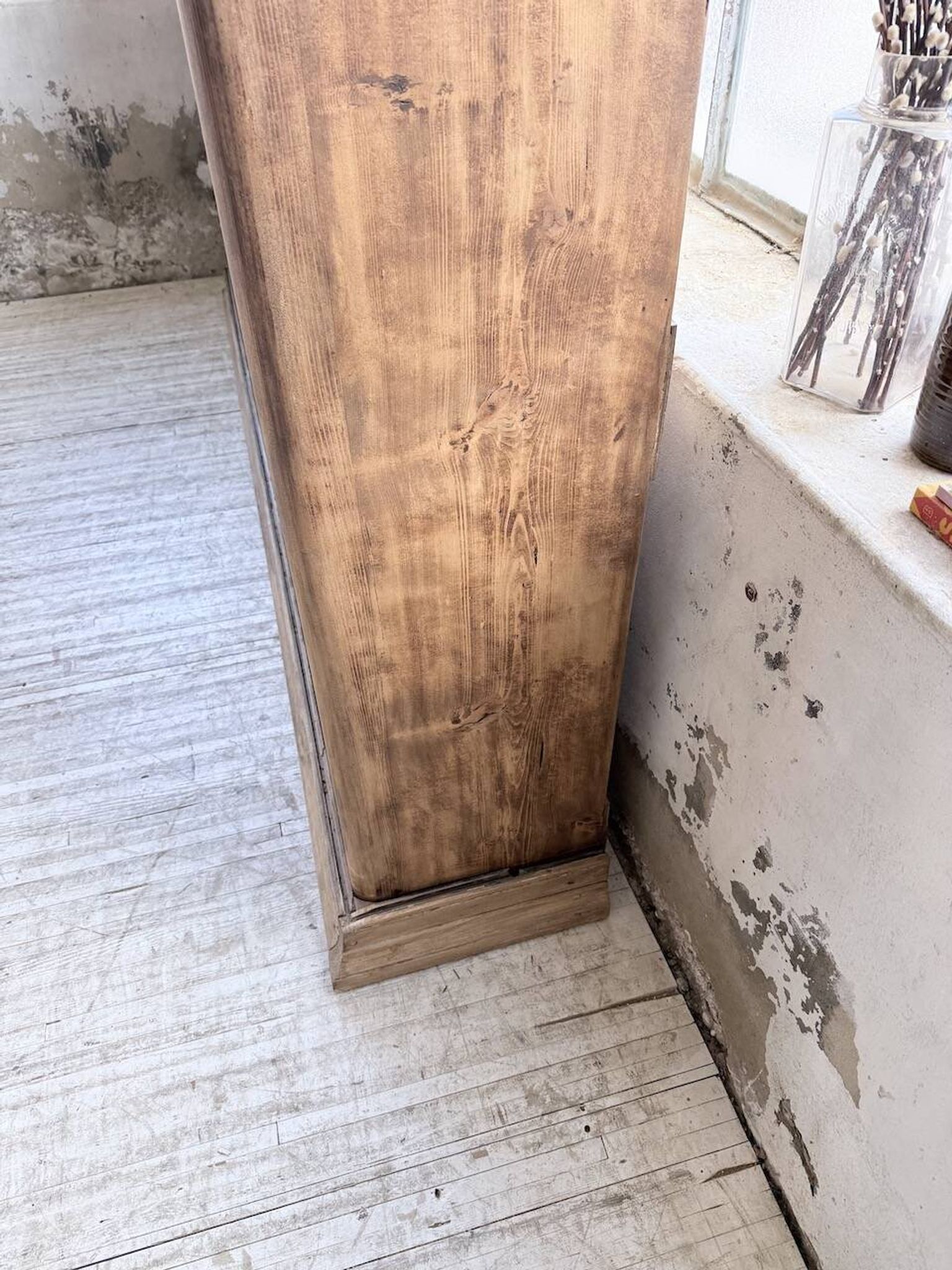 XXL industrial sideboard with glass doors