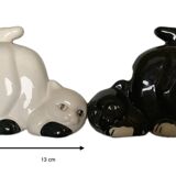 Porcelain cat bookends