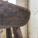 Brutalist solid wood console