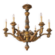 Lustre en bois Venitien de château, sculpté et doré, style baroque