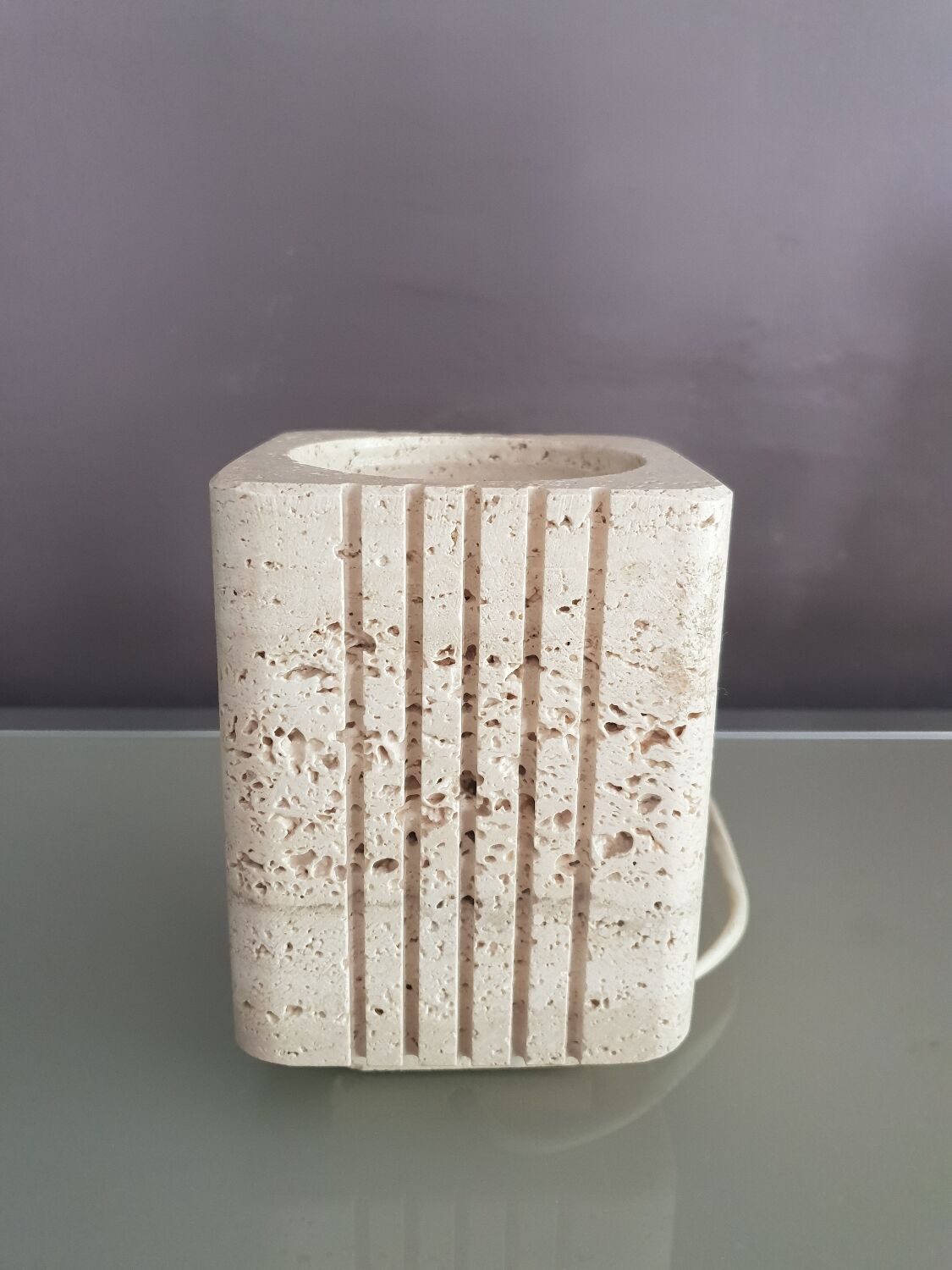 Travertine lamp 1970