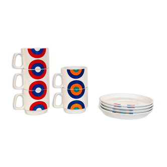 Seventies graphic tea set, by Franco Pozzi, 1970