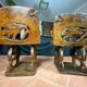 African tribal ensemble of 4 pieces of furniture for dignitaries of the Kingdom of Dahomey, Benin.