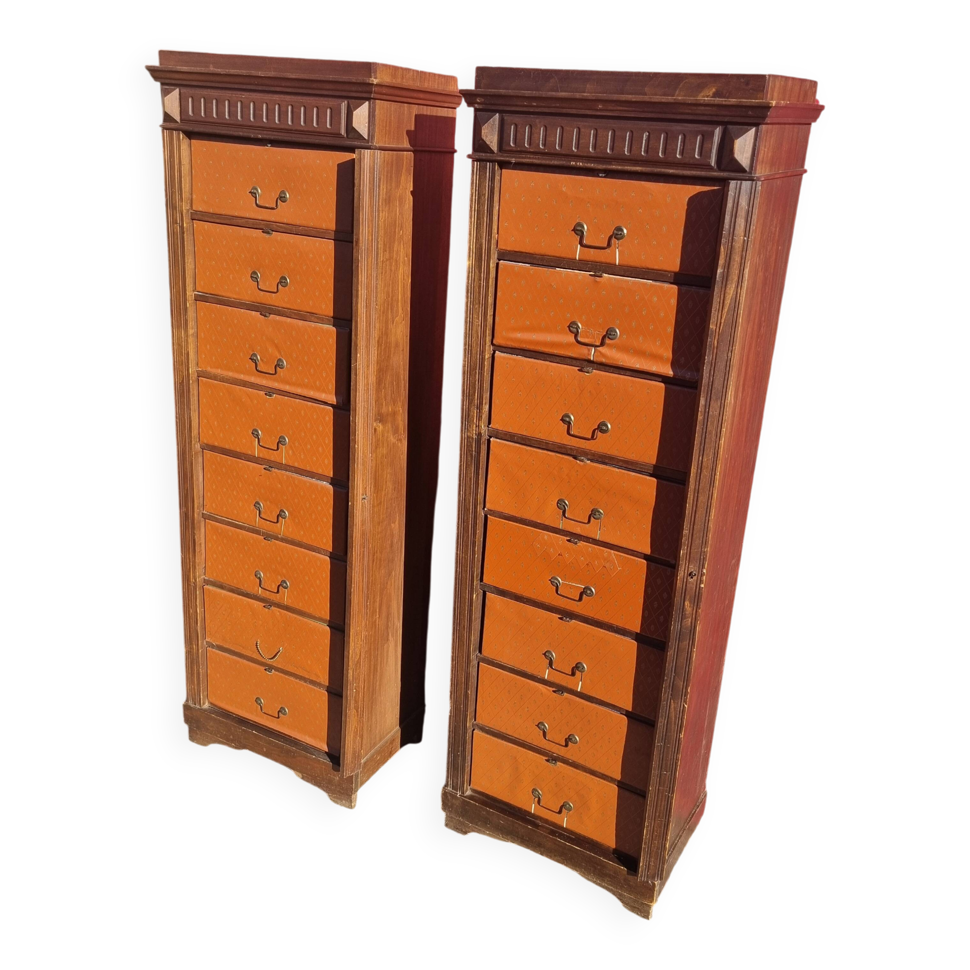 Pair of antique cardboard boxes