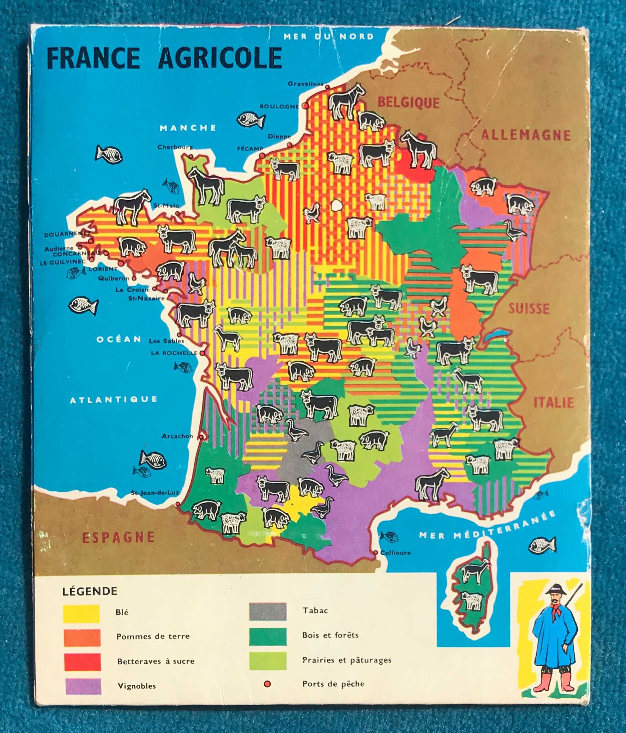 Map Of France in colour