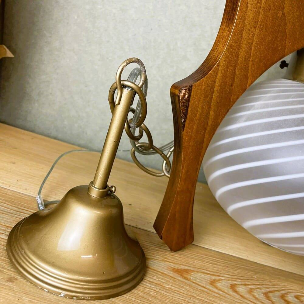Scandinavian style 194770s wooden lamp