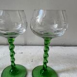4 Alsace wine glasses cluster décor