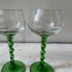 4 verres à vin d’Alsace décor grappe
