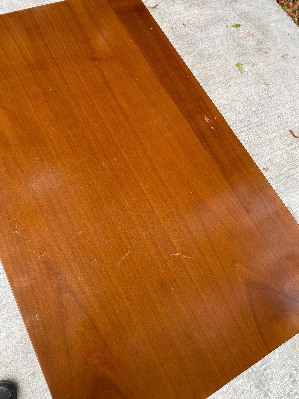 Louis-Philippe style bedside table or end table in cherry wood from the 1980s.