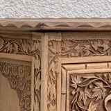 Carved solid Padouk chest of drawers 1950