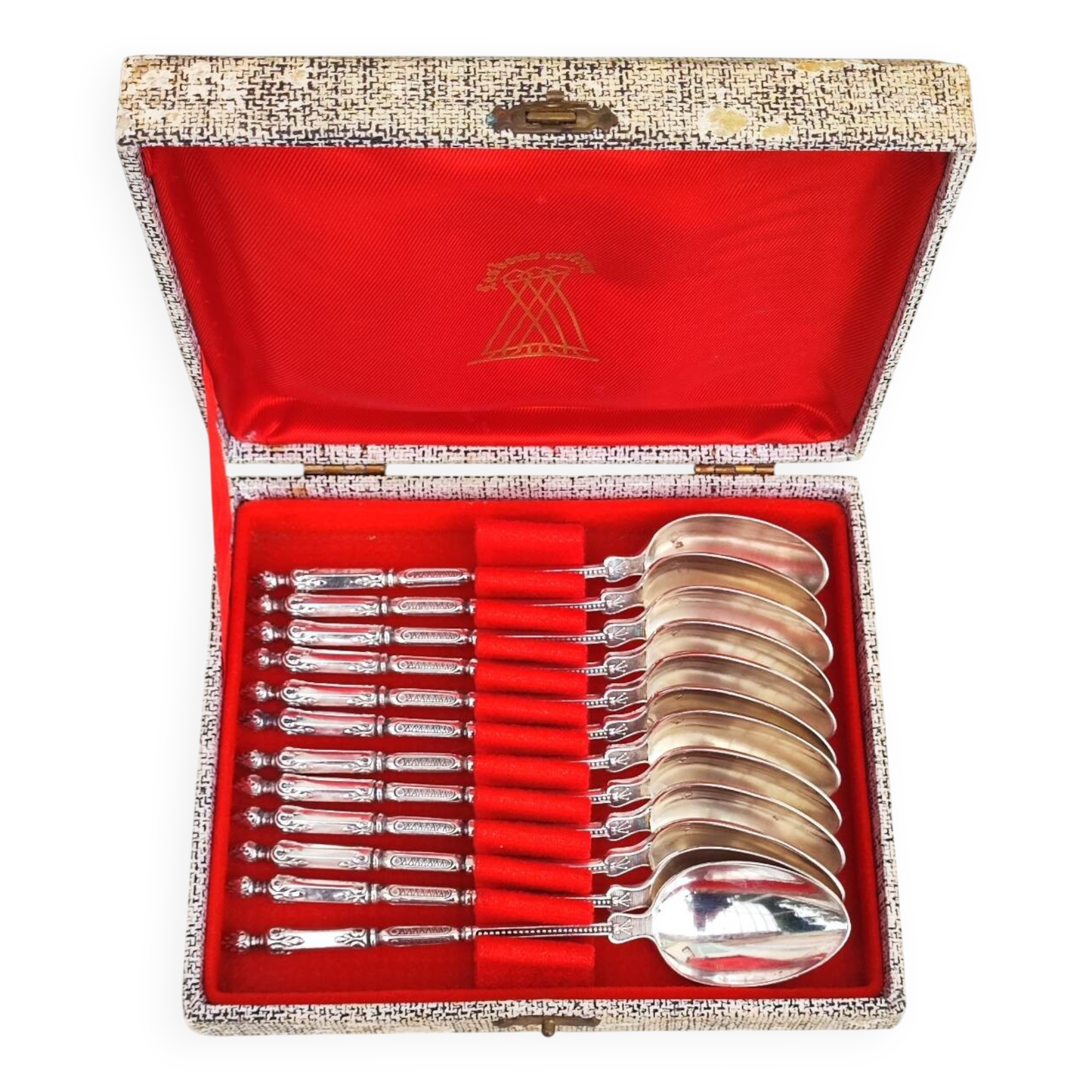 12 cuillères à café en métal argenté