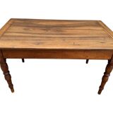 Walnut Farmhouse Table with 2 Drawers. 19's