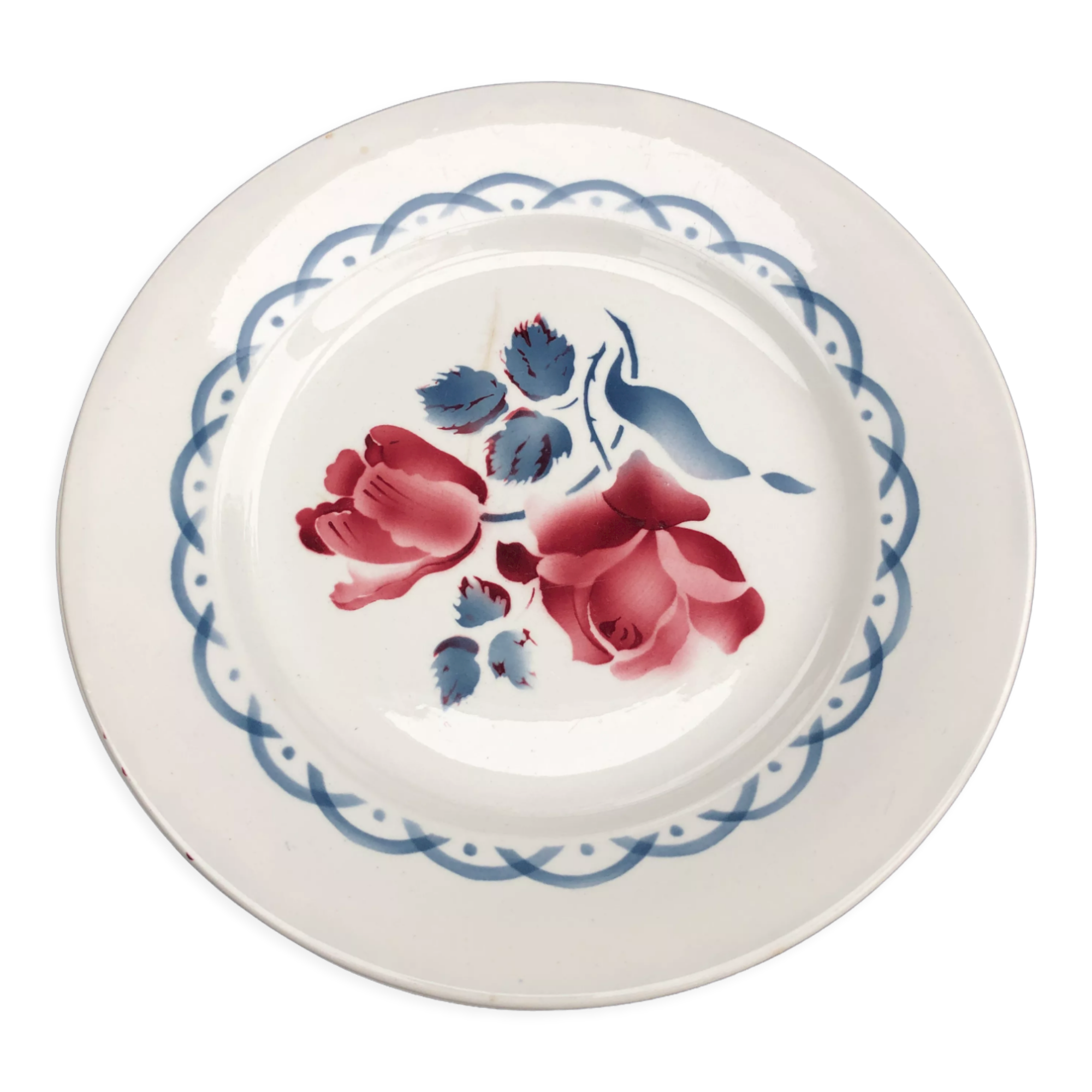 Set of 6 plates sarreguemines digoin cannes