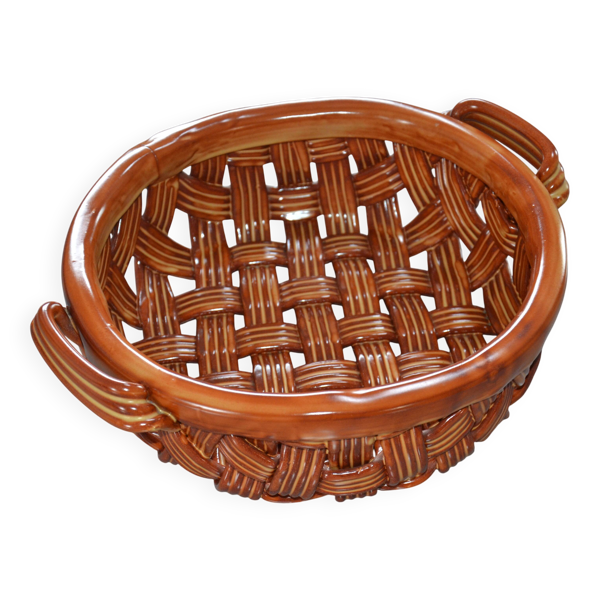 Coupe à fruits/corbeille tressée vintage