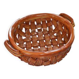 Vintage woven fruit bowl