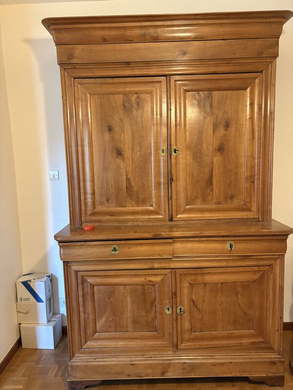 Buffet 2 corps, ancien, bois de fruitier