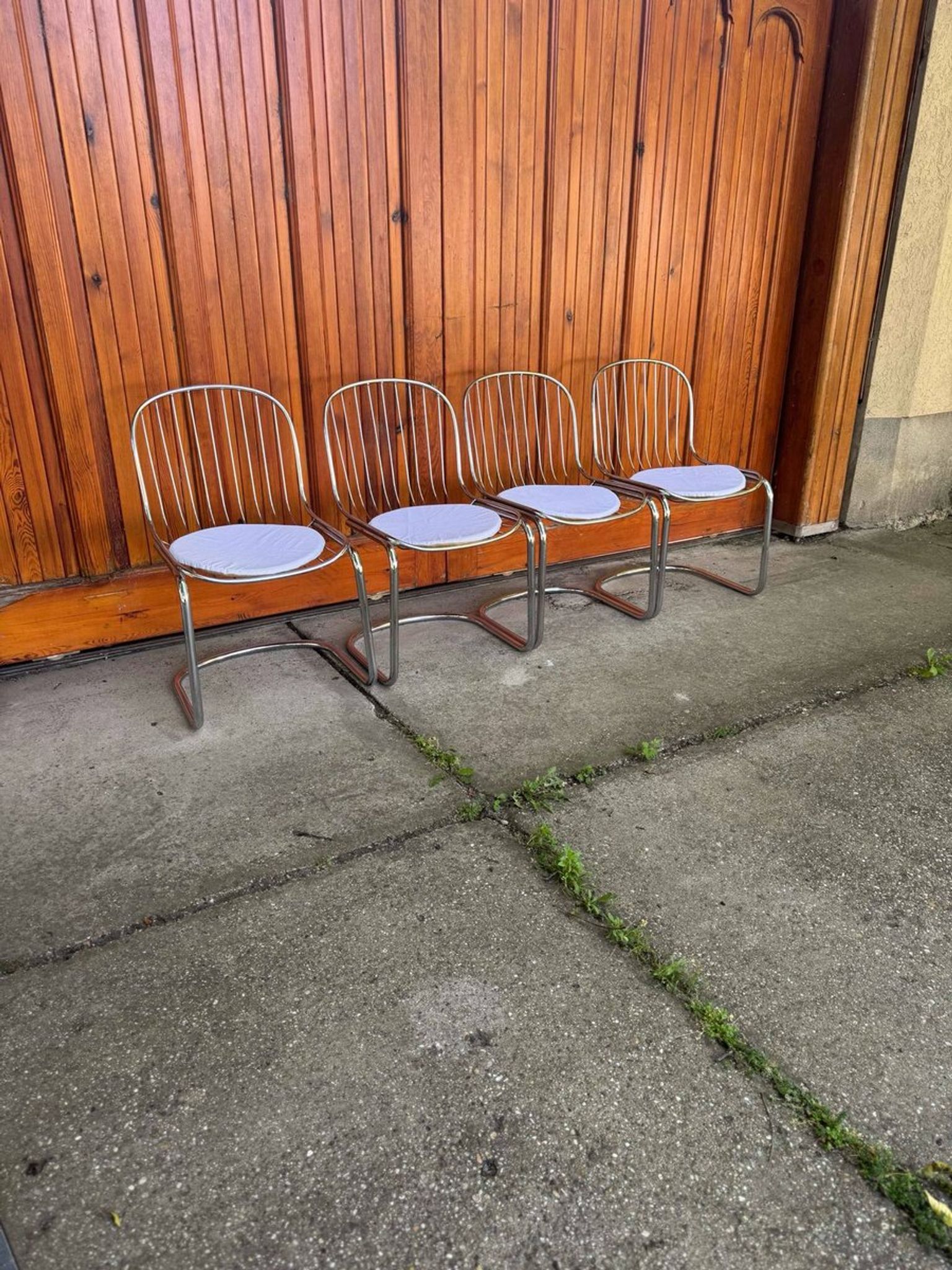 Italian dining chairs style Gastone Rinaldi, 1970s, set of 4