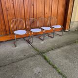 Italian dining chairs style Gastone Rinaldi, 1970s, set of 4