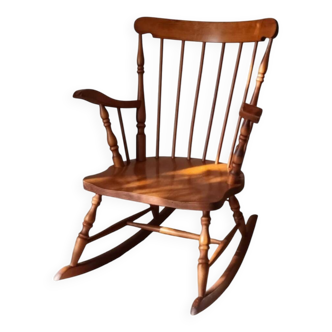 Vintage rocking chair made of beech wood