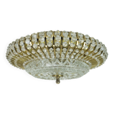 glamorous 1960s mid century CEILING LAMP ceiling fixture brass and glass