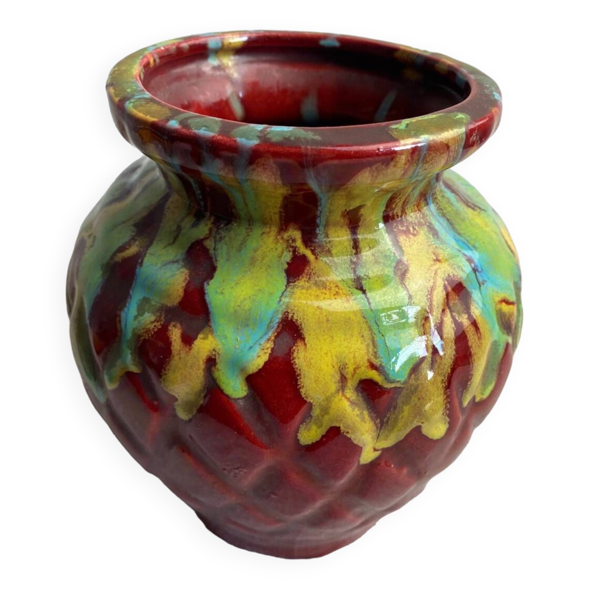 Glazed ceramic vase
