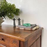 Pair of gray stoneware candlesticks