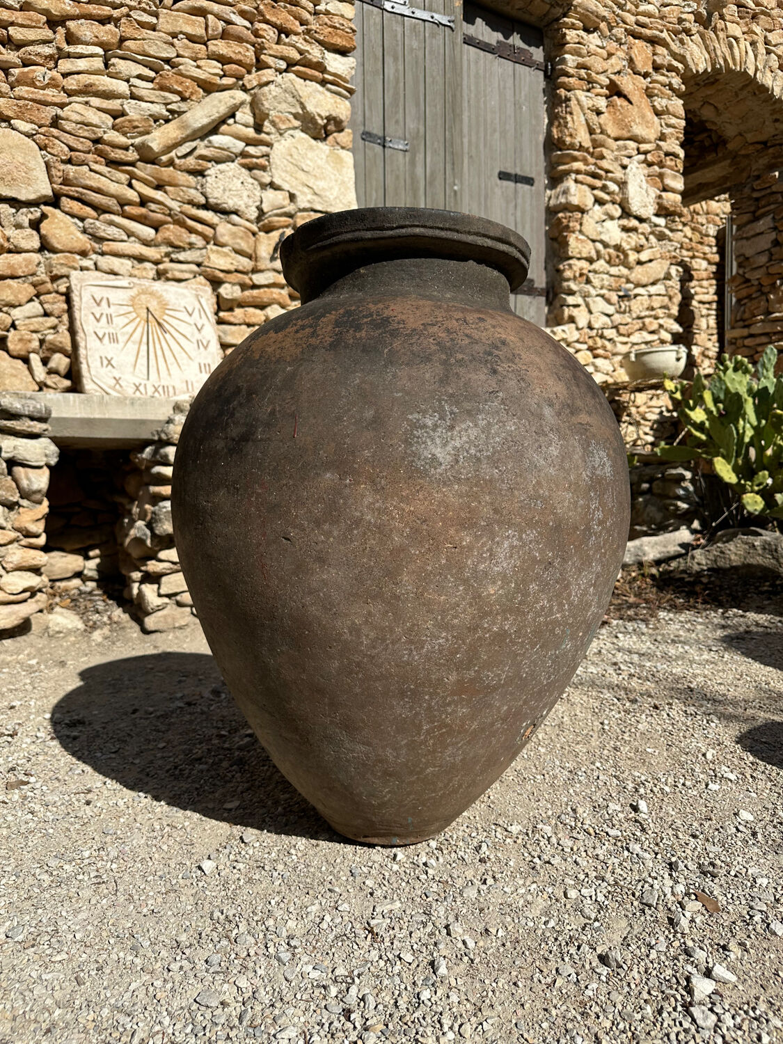 Ancient terracotta pottery jar from the 19th century