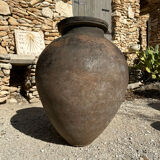 Ancient terracotta pottery jar from the 19th century