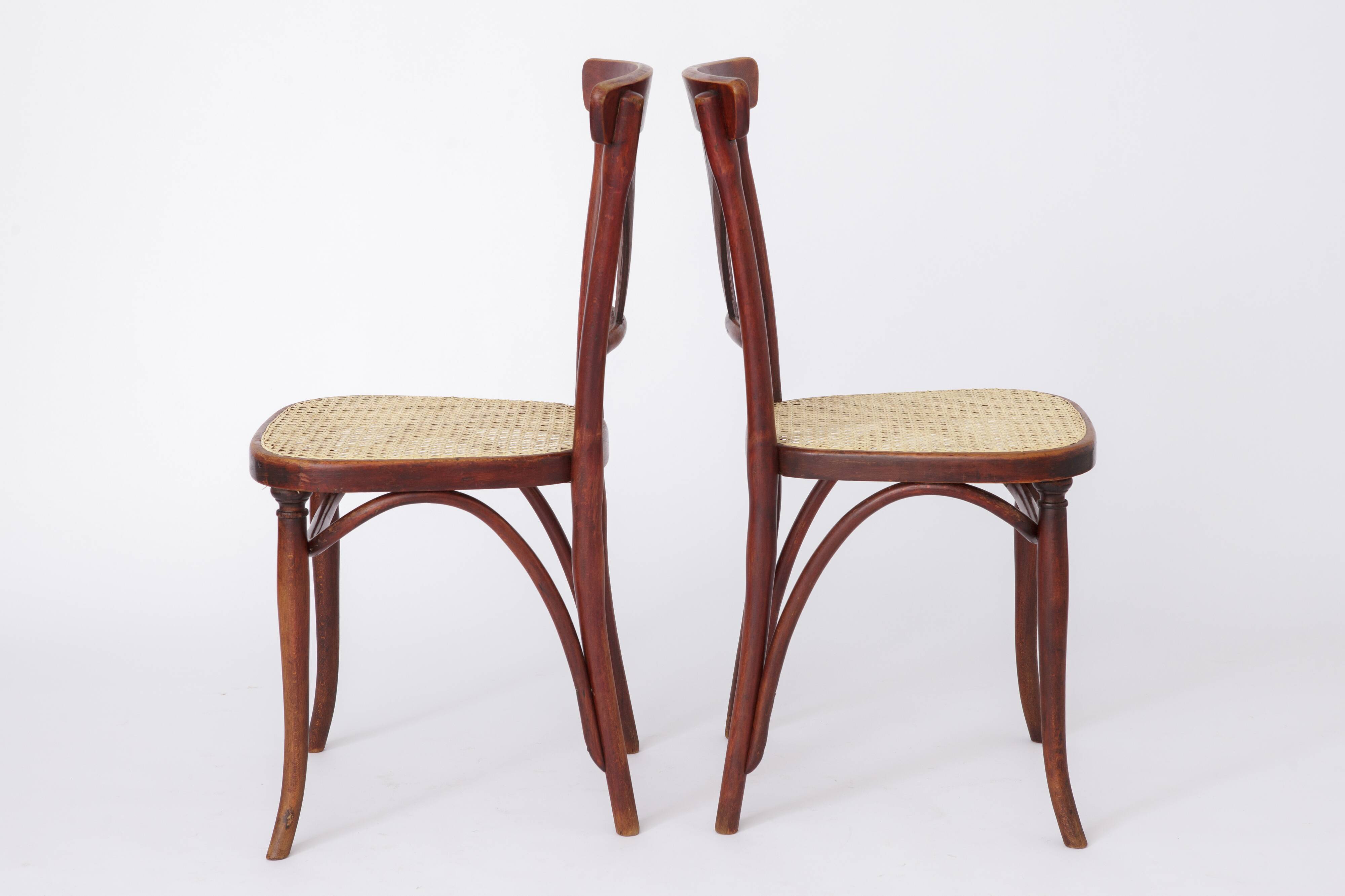 Pair Thonet chairs #221 around 1900, vintage, antique