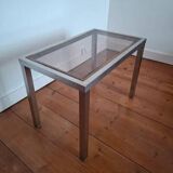 Hollywood Regency Coffee Table - Chrome & Brass - Guy Lefèvre Style -