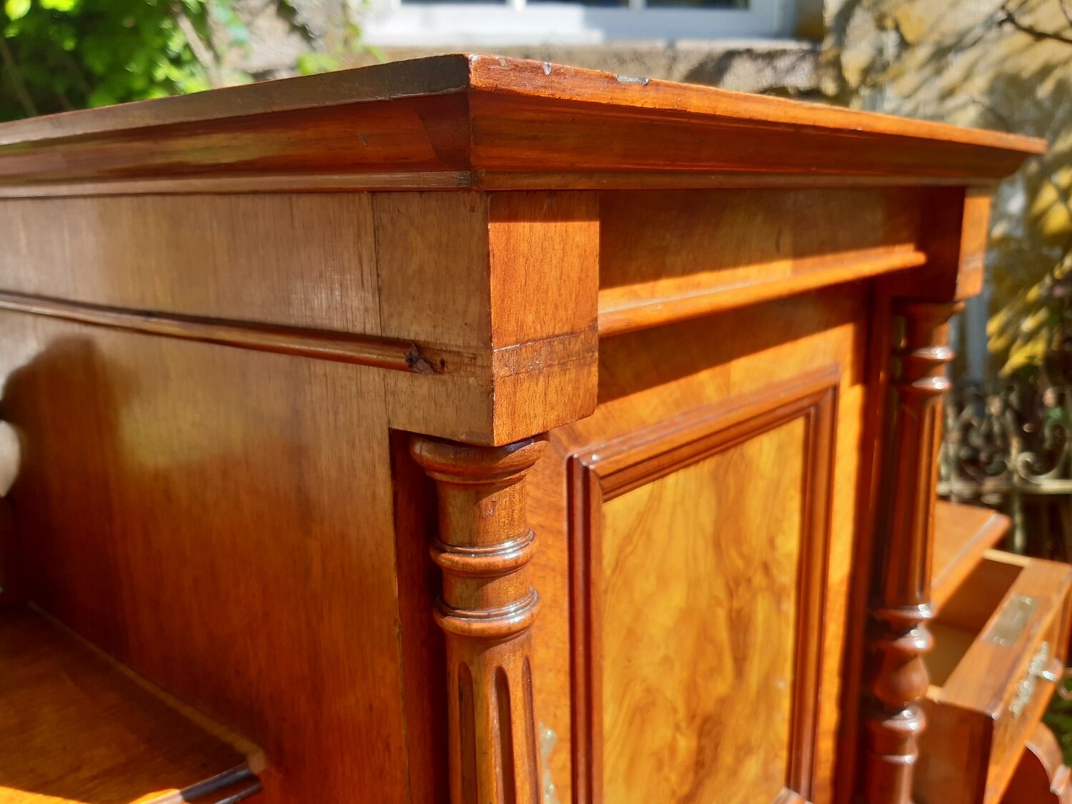 Walnut stepped desk nineteenth era