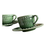 Set of 4 cups and plates