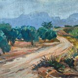 Painting oil on canvas landscape