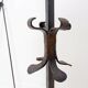 Set d'outils pour cheminée en fer forgé martelé : H 127cm